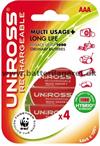 Uniross HYBRIO genopladelige batterier AAA